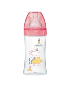 Biberon Initiation DODIE Peepa Pig Rose - 270ml