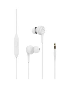 Écouteur Stéréo PROMATE Duet  Avec micro - Blanc
