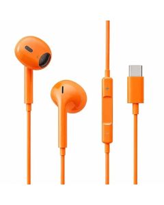 Écouteurs Filaires Type-C Orange MR-17 - Son Stéréo HD