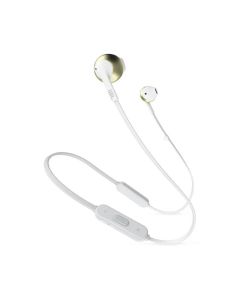 Écouteurs JBL Bluetooth T205 GCD Pure Bass - Blanc