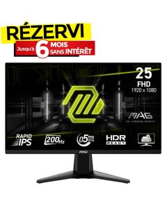 Ecran Gaming MSI MAG 255F E20 24.5'' Full HD Fast IPS 200Hz
