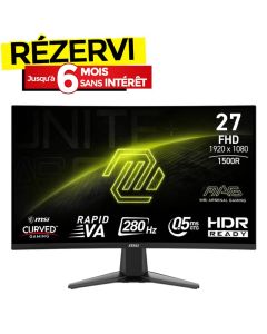 Ecran Gaming MSI MAG 276CXF 27'' Full HD Incurvé 280 Hz