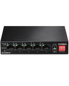 Switch de Bureau EDIMAX EDES-5104PH V2 Fast Ethernet longue portée à 5 ports avec 4 ports PoE+