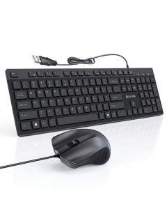 Ensemble Clavier Souris BAVIN Filaire USB QWERTY Noir
