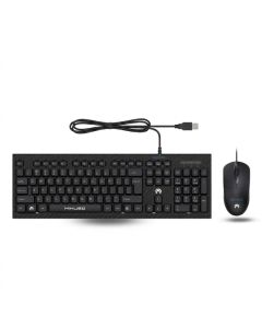 Ensemble Clavier Souris MIKUSO KB-C049 AZERTY Filaire Noir