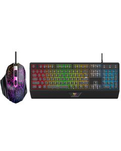 Ensemble Clavier et Souris Gamer Filaire STAR WAVE GCM1088 RGB - Noir