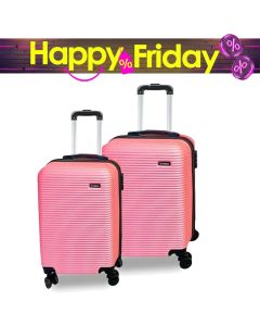 
Ensemble de 2 Valises NEW STYLE Polycarbonate ABS - Rose
