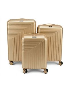 Ensemble De 3 Valises ABM Incassable ABS - Gold