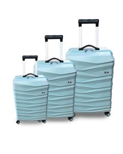 Ensemble de 3 Valises FRANCO ABS - Bleu Maya