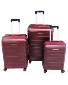 Ensemble de 3 Valises FRANCO ABS - Rouge