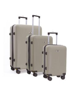 Ensemble de 3 Valises Vert Militaire incassable CBA 3VL301 avec roue démontable