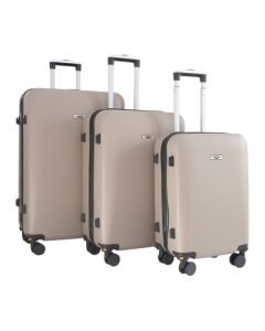 Ensemble de 3 Valises Kaki incassable CBA VL302 avec roue démontable