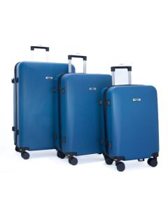 Ensemble de 3 Valises Bleu Marine incassable CBA VL305 avec roue démontable