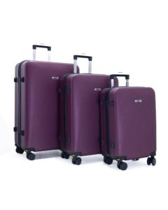 Ensemble de 3 Valises Burgundy incassable CBA VL306 avec roue démontable
