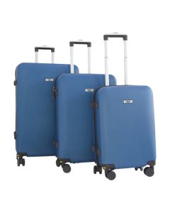 Ensemble de 3 Valises Bleu Nuit incassable CBA VL311 avec roue démontable