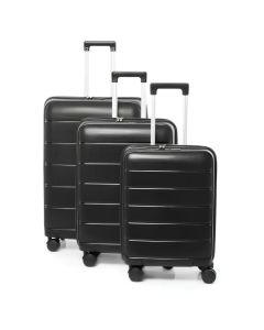 Ensemble de 3 Valises NEW STYLE Incassable 4 roues 360° Noir