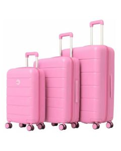 Ensemble de 3 Valises Rose NEW STYLE Incassable 4 roues 360°