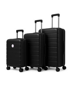 Ensemble de 3 Valises NEW STYLE Incassable 4 roues - Noir
