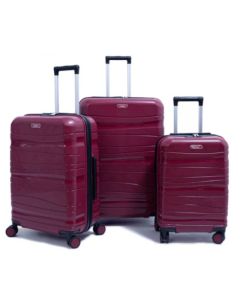 set 3 Valises TITOU + Afficheur Pese Bagage - Rouge Bordeaux