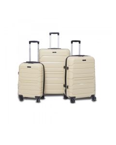 Ensemble de 3 Valises TITOU Incassable Polypropylene - Beige Brillant