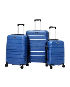 Ensemble de 3 Valises TITOU Incassable Polypropylene - Bleu Foncé