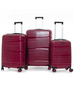 Ensemble de 3 Valises TITOU Incassable Polypropylene - Rouge Bordeaux