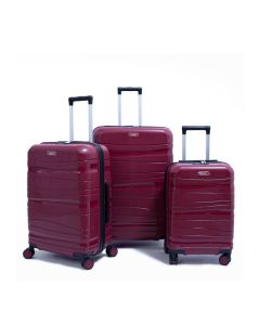 Ensemble de 3 Valises TITOU Incassable Polypropylene - Rouge Bordeaux