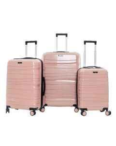Ensemble de 3 Valises TITOU Incassable Polypropylene - Saumon Brillant