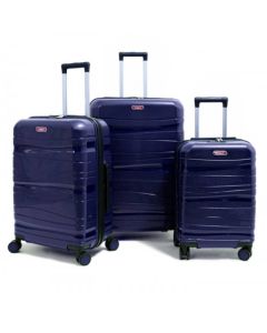 Set 3 Valises TITOU Polypropylène 4 Roues 360° Bleu Marine