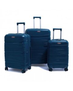 Ensemble de 3 Valises Bleu Turquoise TITOU Polypropylène avec Roues Démontable
