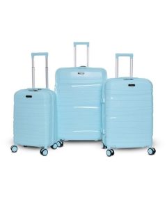 Ensemble de 3 Valises TITOU Polypropylène Avec Roues Démontables - Bleu Ciel Brillant