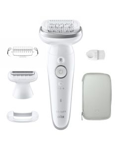 Épilateur Rechargeable BRAUN Silk épil 9 Wet & Dry - Blanc