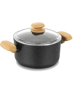 Faitout KORKMAZ Montana Avec Couvercle 24 cm - Noir