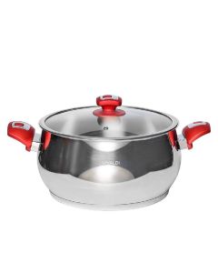 Faitout Vivaldi avec Couvercle 18/10 24 cm - Rouge(G769)