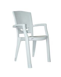 Fauteuil Plastique Veranda Avec Accoudoirs - Blanc