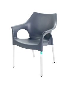 Chaise SOTUFAB Ola Avec Pieds Chromées - Gris