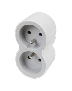 Fiche Multiprises LEGRAND 5 Prises 2X2P+T Fontale - Blanc Et Gris Clair