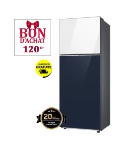 Frigo SAMSUNG RT42CB66448AEL 415L NoFrost - Bleu Marine & Blanc