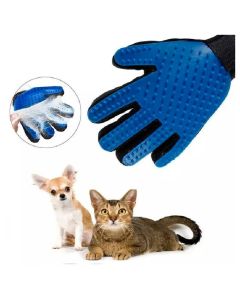 Gant de Toilettage True Touch pour Chats et Chiens -  Bleu