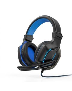 Micro Casque Gamer BAVIN Filaire Noir Bleu