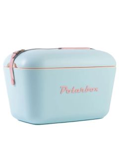 Glacière POLARBOX 20L Rigide avec Poignée Cuir - Bleu Ciel