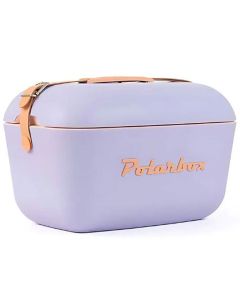 Glacière POLARBOX 20L Rigide Bleu Ciel avec Sangle en Cuir