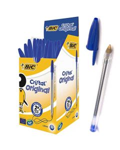 Pack de 20 Stylos à Bille BIC Cristal Original 1.0 mm - Bleu