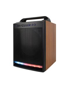 Haut Parleur Bluetooth Sing-e ZQS8170 25W | Coffret Bois 8" avec Micro et Télécommande