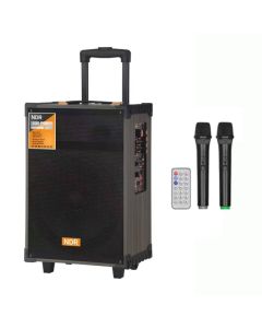Haut Parleur Double Mode NDR NDR-C12 Avec telecommande et 2 micros  - Noir