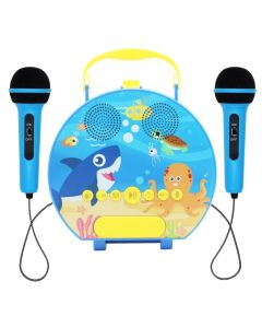 Haut-parleur portable enfant Meimi MK30 avec 2 micros bleu
