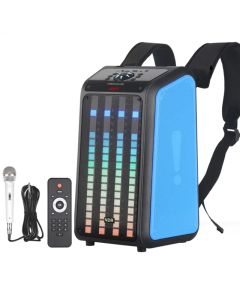 Haut Parleur Sac à dos Sans Fil NDR Q69 Led - Noir&Bleu