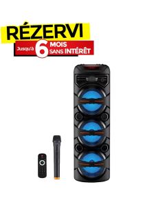 Haut Parleur Sans Fil ZQS 8302 Avec Télécommande et Microphone - Noir