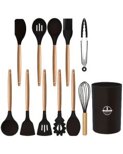 Set De 12 Pièces A Servir En Silicone - Noir