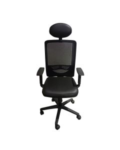 Fauteuil Opérationnel DUKE Avec Accoudoirs Réglable & Repose tête - Noir